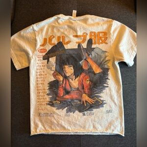 Cropped Anime Pulp Fiction Shirt